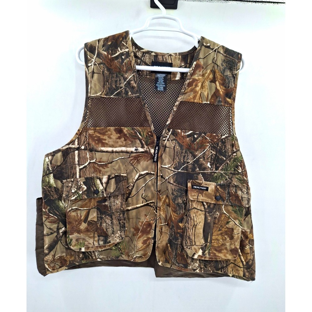 Realtree Men's 2XL Real Tree Camo Mesh Hunting Vest w/ Utility Pockets